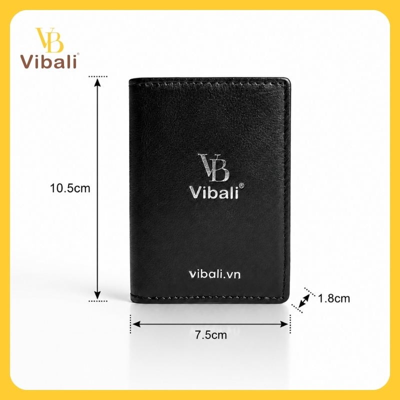 Ví da màu đen có kích thước