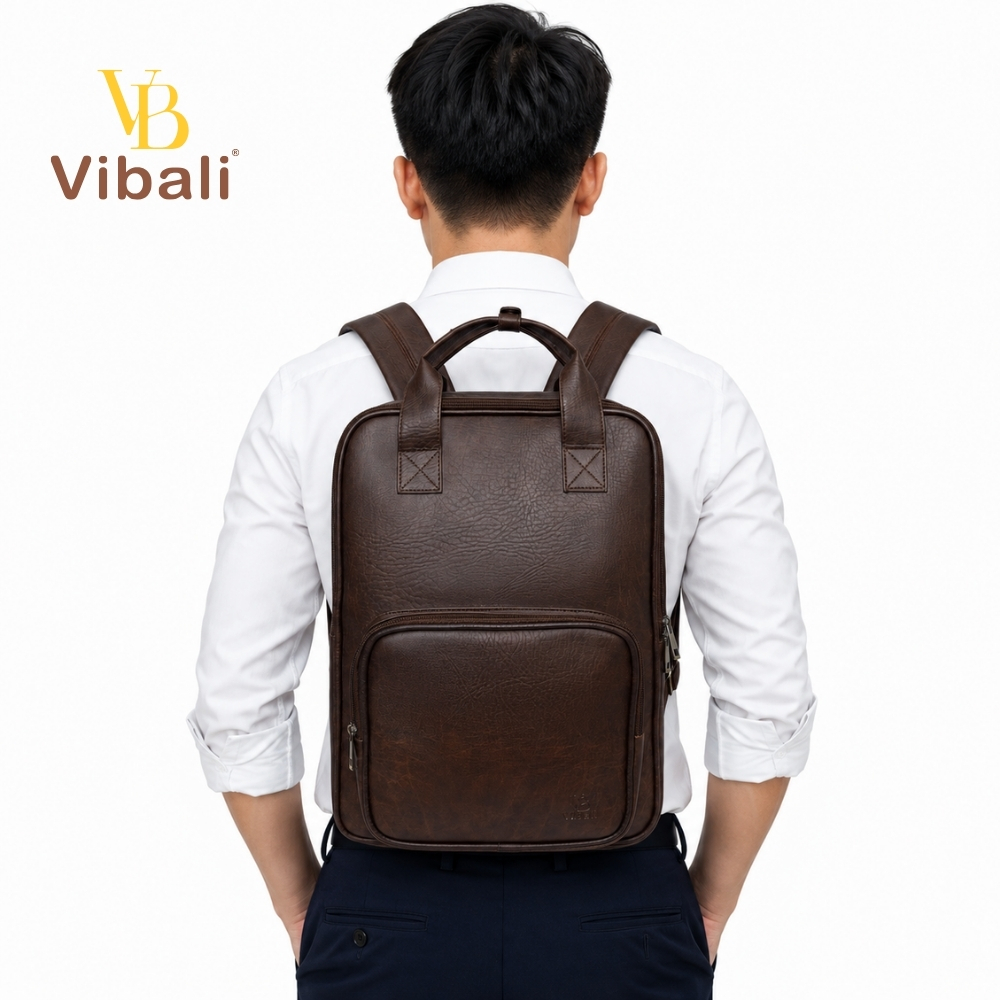 Mẫu nam mang balo da VBBD15