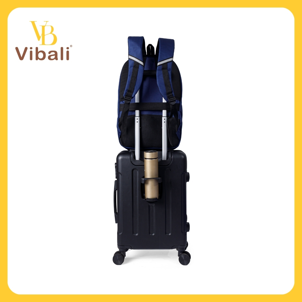 Vali du lịch nhựa ABS VBV046 có giá để bình nước phía sau