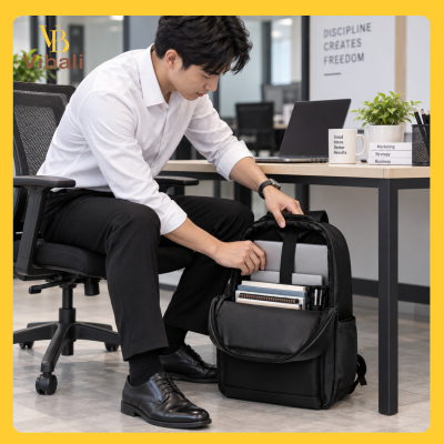 Balo laptop công sở VBB025 là mẫu balo được thiết kế dành cho nhân viên văn phòng, người đi làm