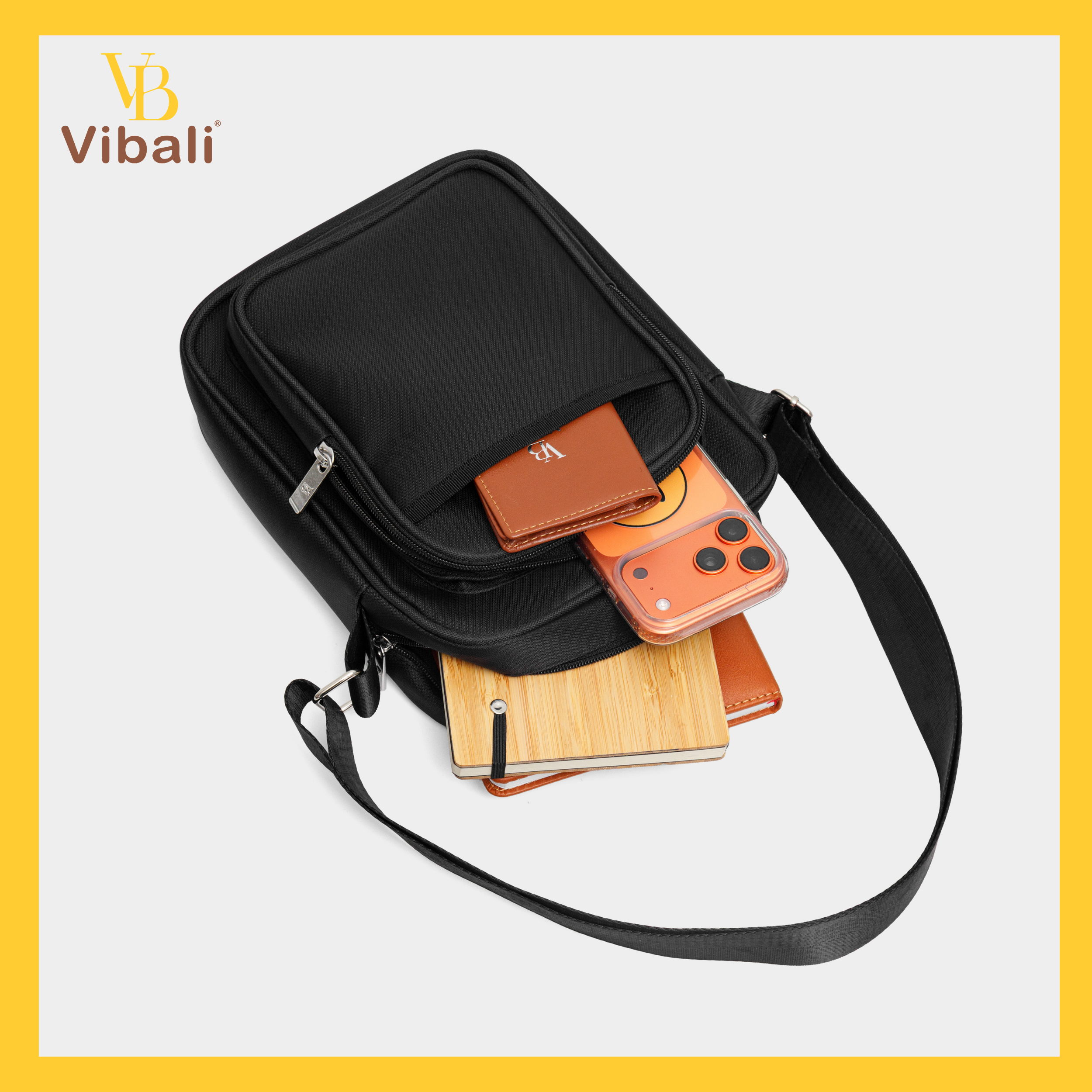 tui-deo-cheo-nam-vbt040.jpg (3) Túi Đeo Chéo Nam VBT040 Nhỏ Gọn, Đa Ngăn | Vibali Sao chép SEO Title
